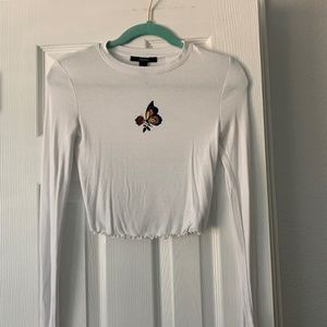Long sleeve butterfly top